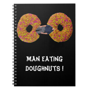 Espiral Homem Comendo Donuts ! Caderno