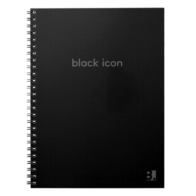 Espiral Ícone Preto - Caderno de Tipografia (Frente)