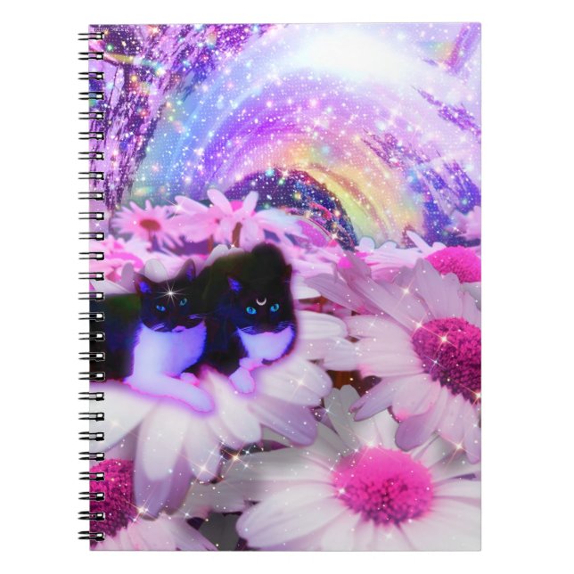 Espiral Irmãos Celestiais - Caderno de Gatos  (Frente)