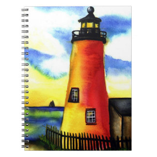 Espiral jornal do caderno da aguarela do farol