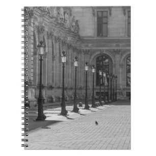 Espiral Lampposts no caderno preto e branco