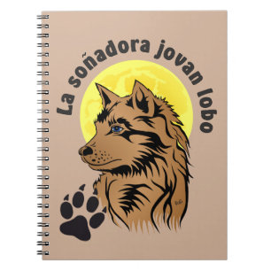 Espiral lobo jovem caderno sonhado