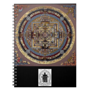 Espiral Mandala de Kalachakra um caderno