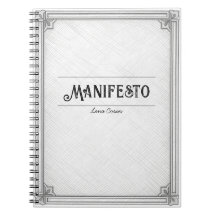 Manifesto de Romance Vintage Caderno Personalizado