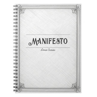 Espiral Manifesto de Romance Vintage Caderno Personalizado