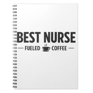 Espiral Melhor Caderno de Enfermeira Energizada por Café