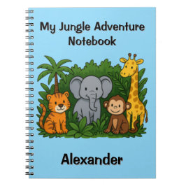 Espiral Meu Caderno de Aventuras na Selva – Personalizado