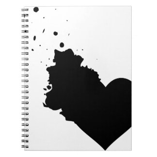 Espiral Meu caderno Splattered do coração