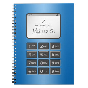Espiral Meu outro telefone - caderno azul