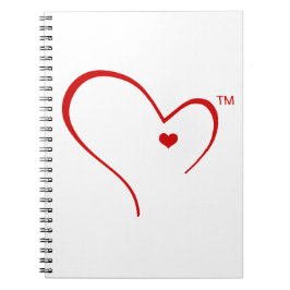 Espiral Mitenes para o caderno do logotipo do coração de
