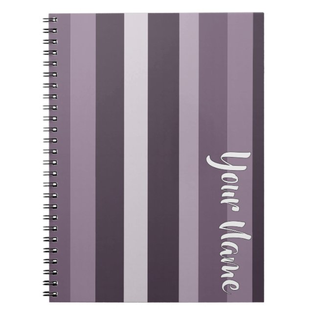 Espiral Moderna Linear | Caderno Thistle & Smoked Plum (Frente)
