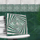 Espiral Mosaico Geométrico - Mármore Verde e Pérol<br><div class="desc">Espiral Mosaico Geométrico - Mármore Verde e Pérola</div>