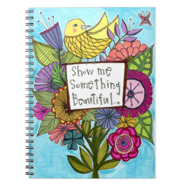 Espiral Mostre-me algo caderno bonito
