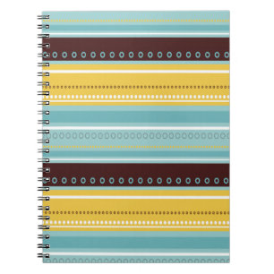 Espiral N azul Brown listra o Diário do caderno
