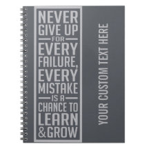 Nunca dê acima o caderno inspirador