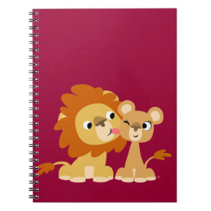Espiral O beijo: Caderno bonito do casal do leão dos