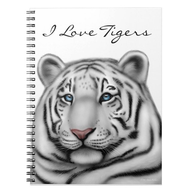 Espiral O caderno branco do tigre de Bengal (Frente)