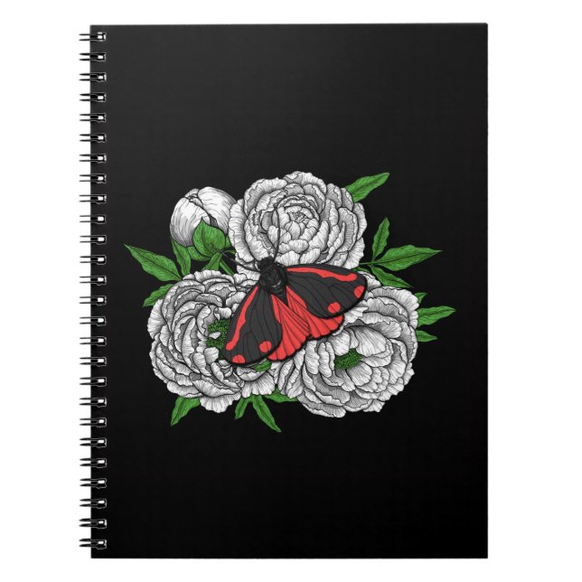 Espiral O caderno da mariposa cinabar (Frente)