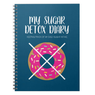 Espiral O caderno do diário da desintoxicação do açúc