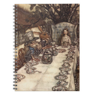 Espiral O caderno louco de Arthur Rackham do tea party do