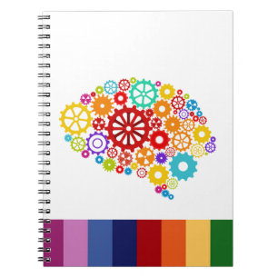 Espiral O cérebro alinha o caderno