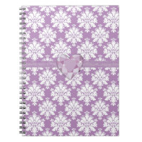 O roxo do KRW Jeweled o caderno alinhado damasco