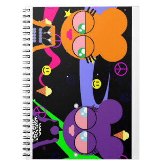 Espiral orangey & caderno roxo do *smacked* da