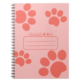 Espiral Pás de gato - caderno vermelho