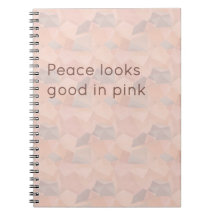 Pastel Geométrico Pop | Blush Caderno Personalizad