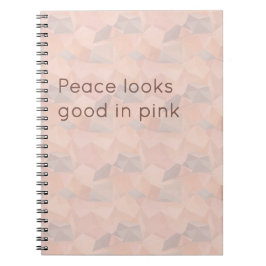 Espiral Pastel Geométrico Pop | Blush Caderno Personalizad