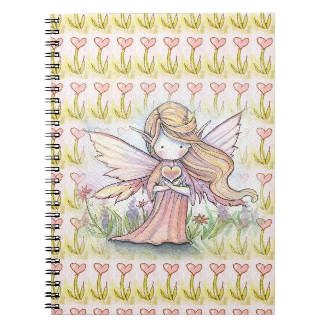 Espiral Pequena Fada com Caderno do Coração (Frente)
