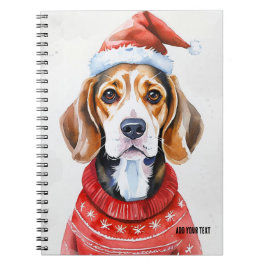 Espiral PERSONALIZAÇÃO: Natal Dachshund | Caderno