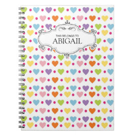 Espiral personalizada bonito - cadernos