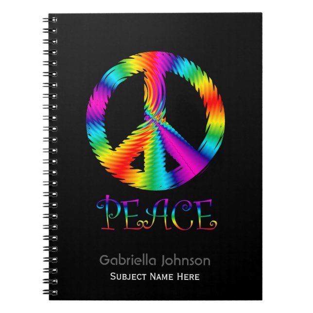 Espiral Personalizado: Caderno do sinal de paz do (Frente)
