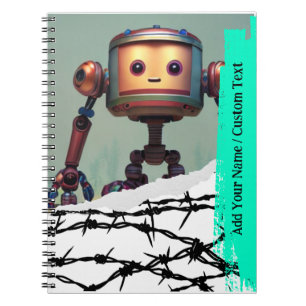 Espiral PERSONALIZAR Caderno de Robot Fofinho