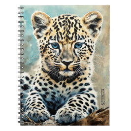 Espiral PERSONALIZAR Caderno do Filhote de Leopardo Fofo