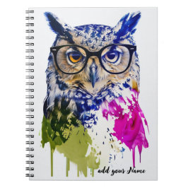 Espiral PERSONALIZE Caderno Colorido de Coruja Hippister