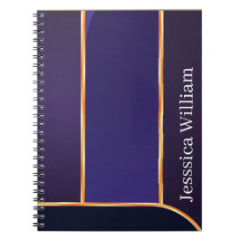 Espiral Personalize Seu Nome Elegante Caderno Roxo de Esco