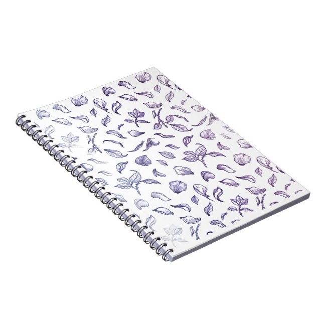 Espiral Pétalas de Rosa da Meia-Noite: Caderno de Arte de  (Lado Direito)