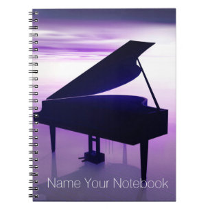 Espiral Piano de cauda no caderno da música da praia do