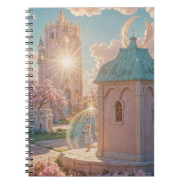 Espiral planner de caderno de arte de IA caprichoso