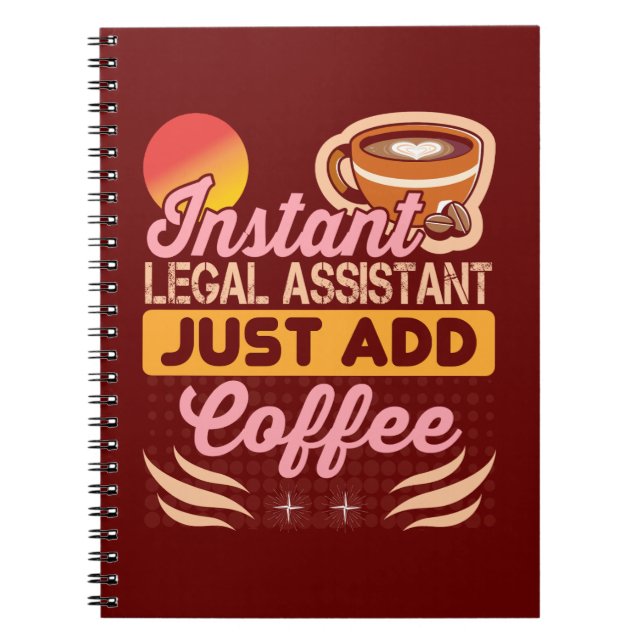 Espiral Presente de Caderno de Café para Assistente Jurídi (Frente)