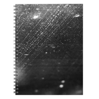 Espiral Preto e caderno da chuva