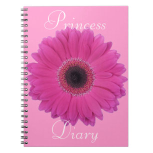 Espiral Princesa Diário Caderno da flor de Fuschia
