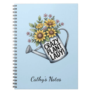 Espiral Regador Floral Amarelo Caderno da Louca das Planta