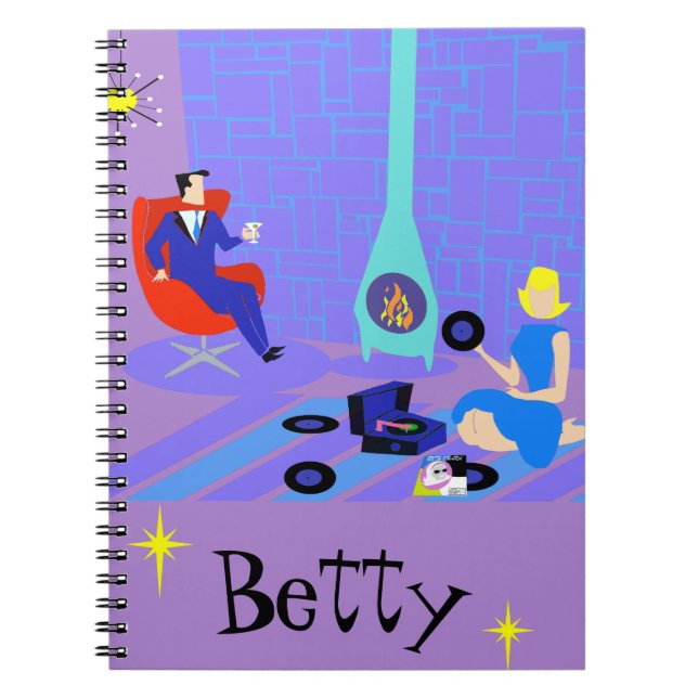 Espiral Retro nivelando em casa o caderno (Frente)