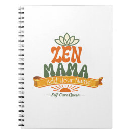 Espiral Retro Zen Mama Yoga Lotus Caderno de Arte Personal