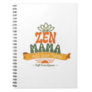Espiral Retro Zen Mama Yoga Lotus Caderno de Arte Personal