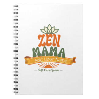 Espiral Retro Zen Mama Yoga Lotus Caderno de Arte Personal