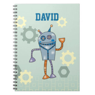 Espiral Robô bonito caderno conhecido personalizado dos
